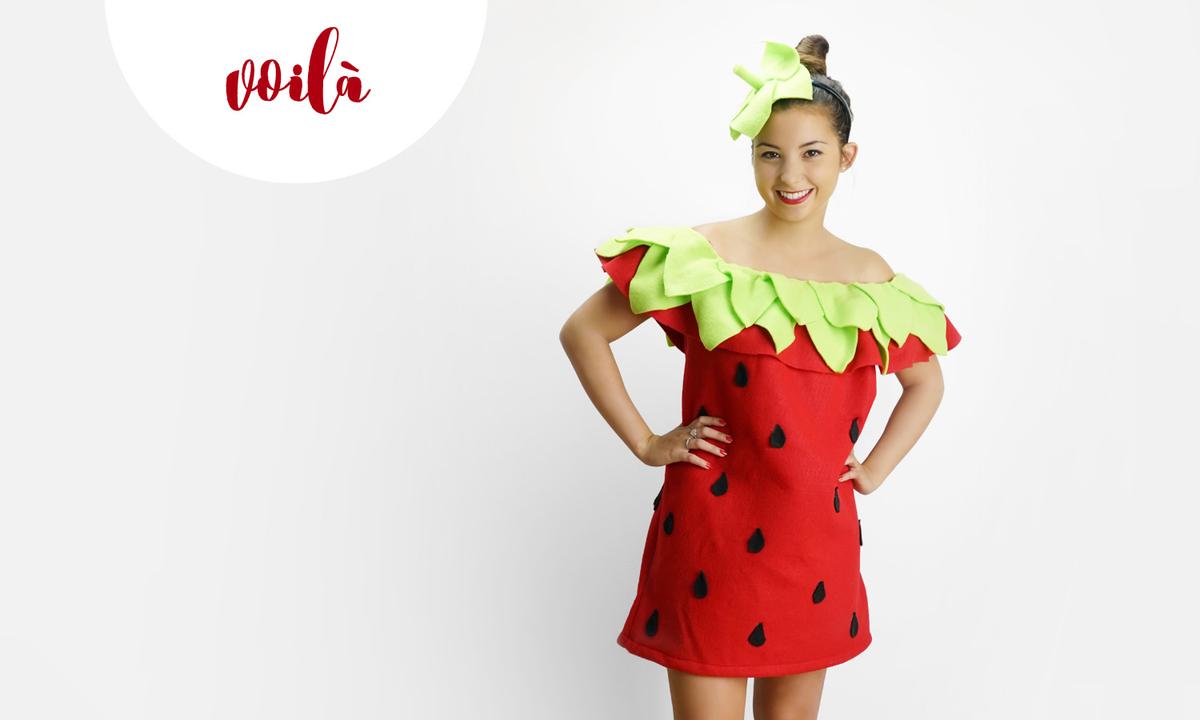 DIY Strawberry Costumes for the Whole Family